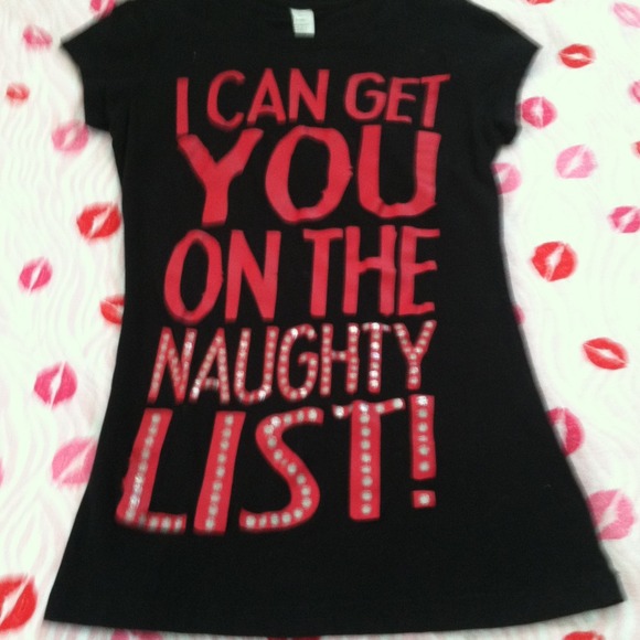 Black naughty tee shirt - Picture 1 of 2
