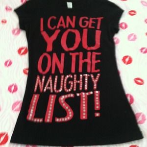 Black naughty tee shirt