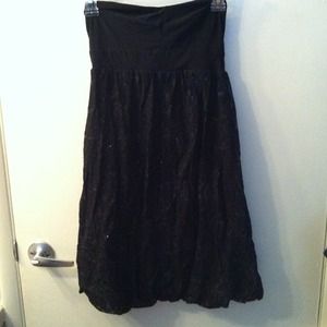 Forever 21 Strapless Sequin Black Dress