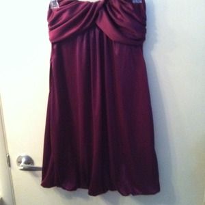 Forever 21 Strapless Eggplant Dress
