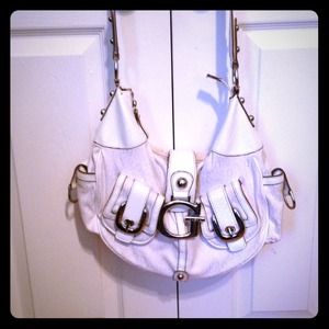 Signature White Guess Handbag