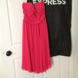 Pink strapless dress