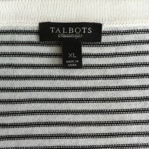 Talbots Cardigan Black and White