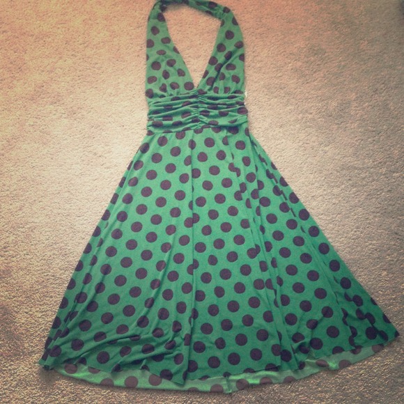 Forever 21 Polka Dot Halter Dress
