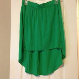 Green Hi-Low Skirt