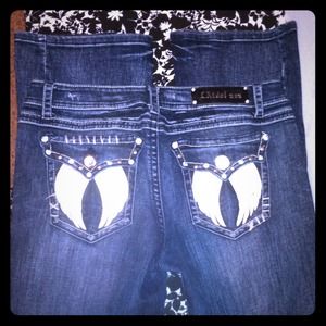 SOLD LA Idol Jeans with angel wings