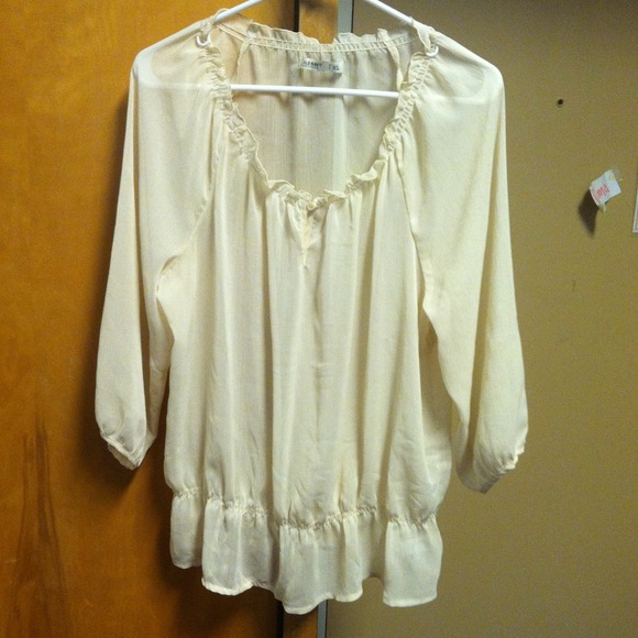 Translucent flowing top