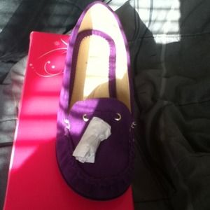 Pair purple shoes