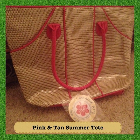 ☀Hot Pink & Tan Tote ☀ Perfect for SUMMER☀