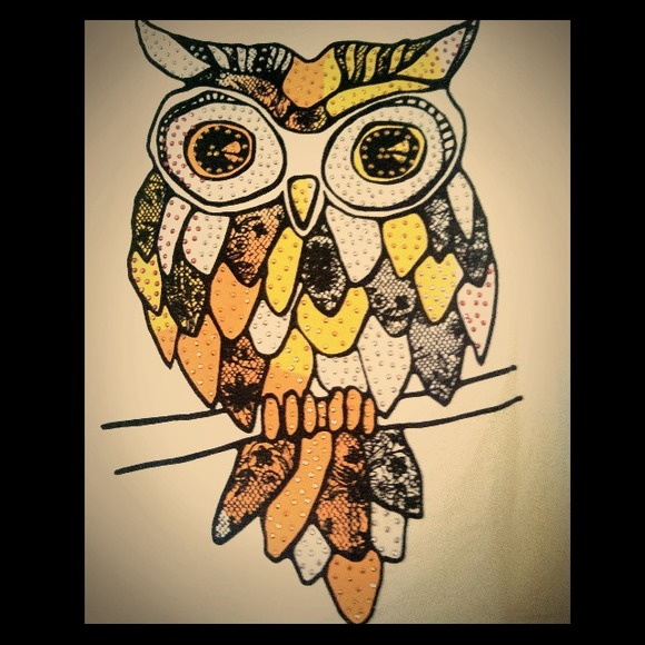 👌😻RETRO OWL BACK DRAP TOP😻