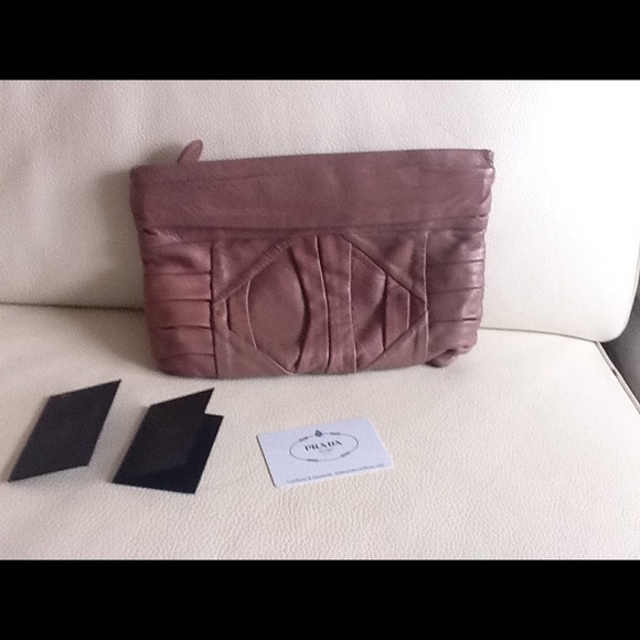 Prada Clutches & Wallets - Prada mauve clutch. Soft leather.