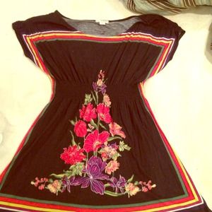 Beautiful black with flowers dress