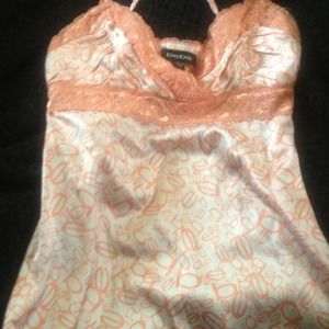 Bebe peach with lace cami