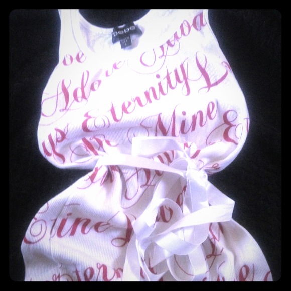 Bebe top with silk ribbon tie