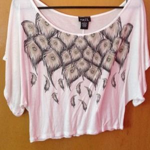 Feather crop shirt