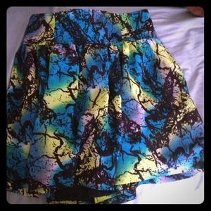 Colorful high waist skirt