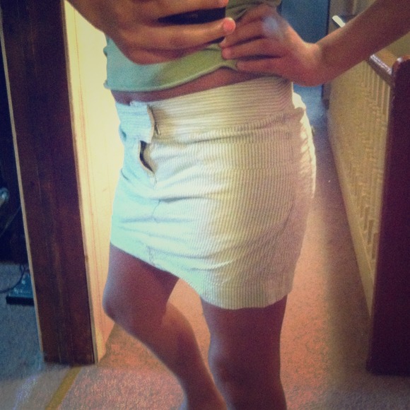 Striped green skirt