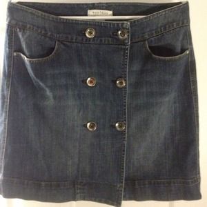 **reserved**White House black market denim skirt