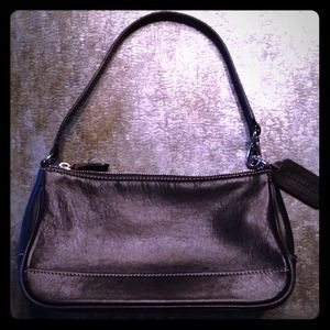 Authentic Coach all leather black mini purse