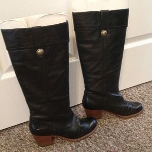 Lucky leather coach boots!