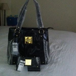 Coogi tribal handbag and wallet