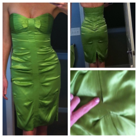Nicole miller cocktail formal dress size 2 green