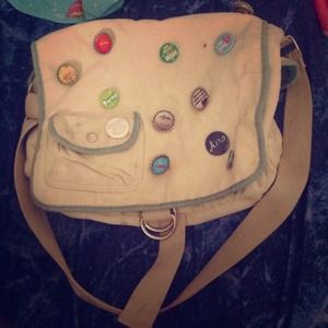 Aeropostale messenger bag with free buttons