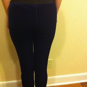BCBGMaxAzria blue/purple velvet leggings.