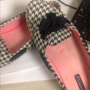 Sperry topsider loafers in hounds tooth sequins