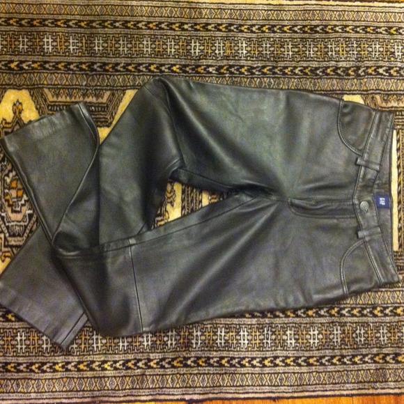 Gap leather black pants.