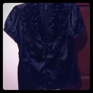 Black silky shirt