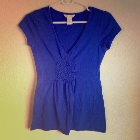Electric Blue Cinched Top