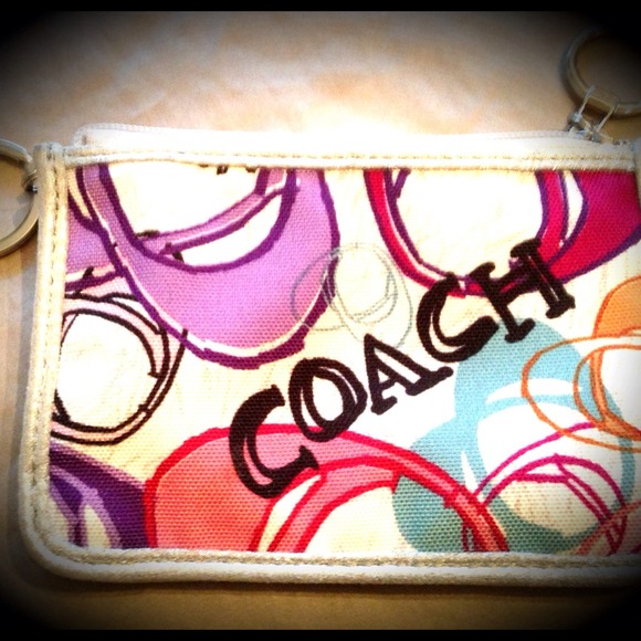 Coach ID case / keychain - authentic Poppy LK NEW