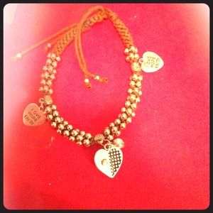 Heart charm bracelet