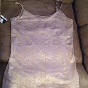 Sparkly gold cami with bra liner
