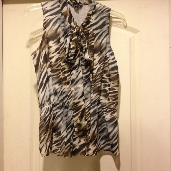 Black and gray sleeveless top