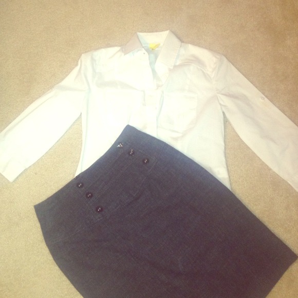 New York and co white collar shirt - x-tra small