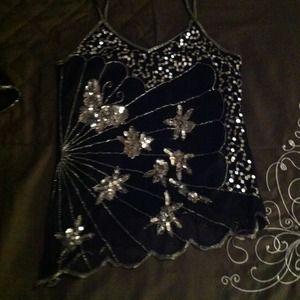 Sequin tank top. Sz M