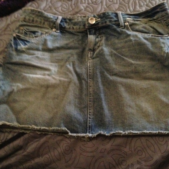 denim miniskirt