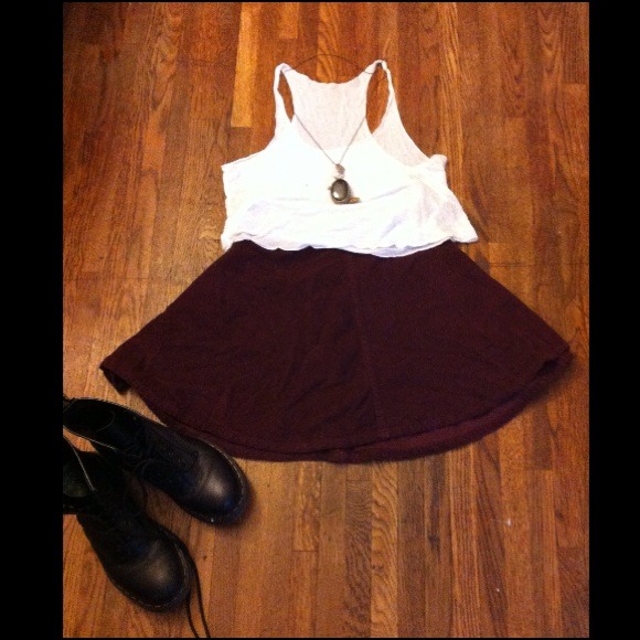 Maroon American Apparel Skirt