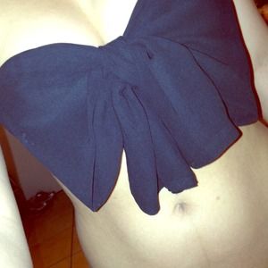 Black bow bustier