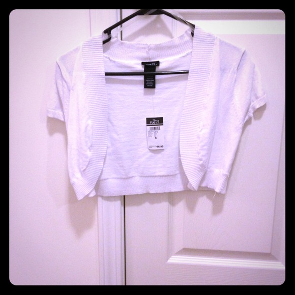 White cardigan