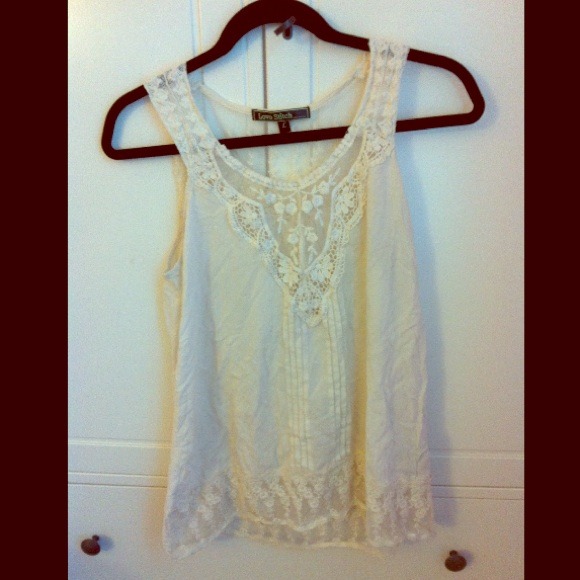 Beige shirt with lace