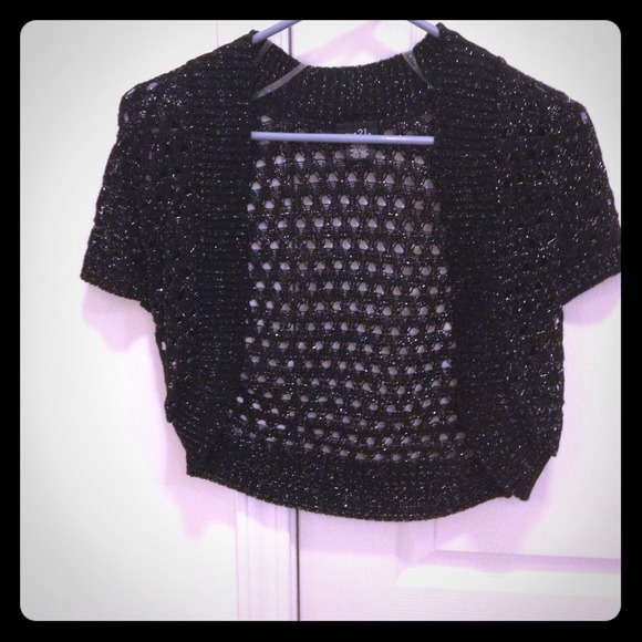 Black knit cardigan