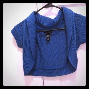 Blue knit cardigan