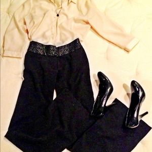 Bebe High waisted black slacks
