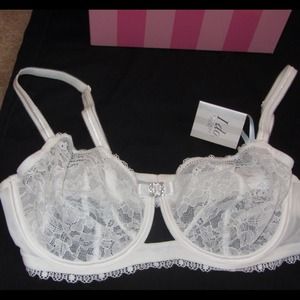 Victoria's Secret white lace bra