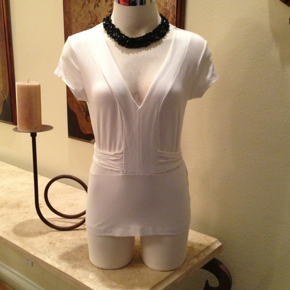 White Banana Republic blouse