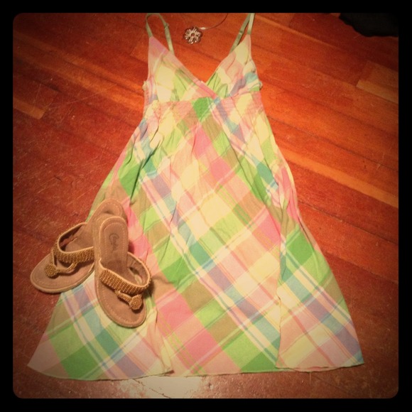 Pastel plaid sundress