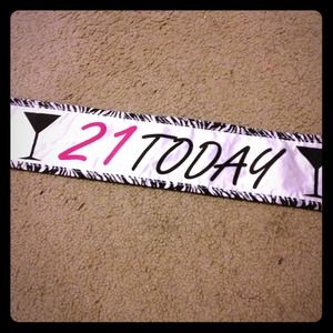🍷 21 TODAY 🍷 birthday sash!!!